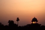 Coucher de soleil au Taj Mahal